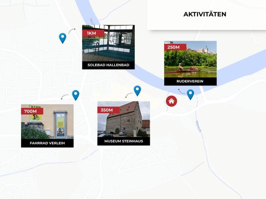 Charmante Wohnung Am Neckar Bad Wimpfen Bagian luar foto